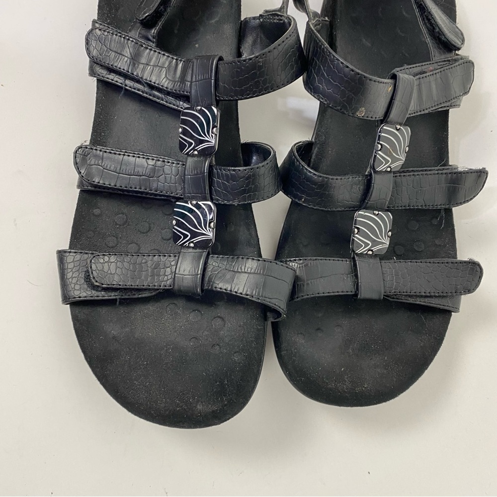 Vionic black open toe sandals minimalist comfort - Picture 2 of 4